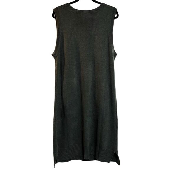 Rokoko Pocketed Midi Knit Sweater Dress Grey Size Medium - Picture 2 of 5